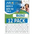 in 18x24x2 MERV 700 USA to Filter Made AIR. - CLEAN 12 of 8 by MPR Filters & 5 FILTERS AIRX FPR Pack Rating, Furnace Comparable WICKED Air