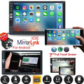 Support Camera 7" and Link(Both Mirror Radio ios Bluetooth Double with Stereo Car Din Car Screen System) HD Touch Android And Reverse