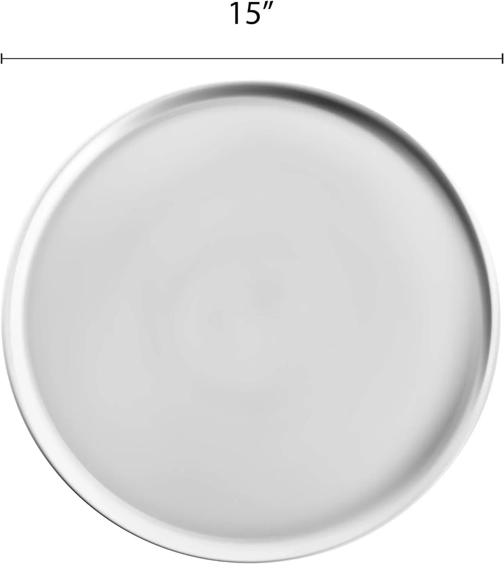 Restaurants Round Pizza design Tray Home Baking Pizza for Tray Round TrueCraftware- of Pan Set 6 Coupe - Tray Bakeware Pizza Kitchen Baking 15” Aluminum Tray Pan Pizzeria &