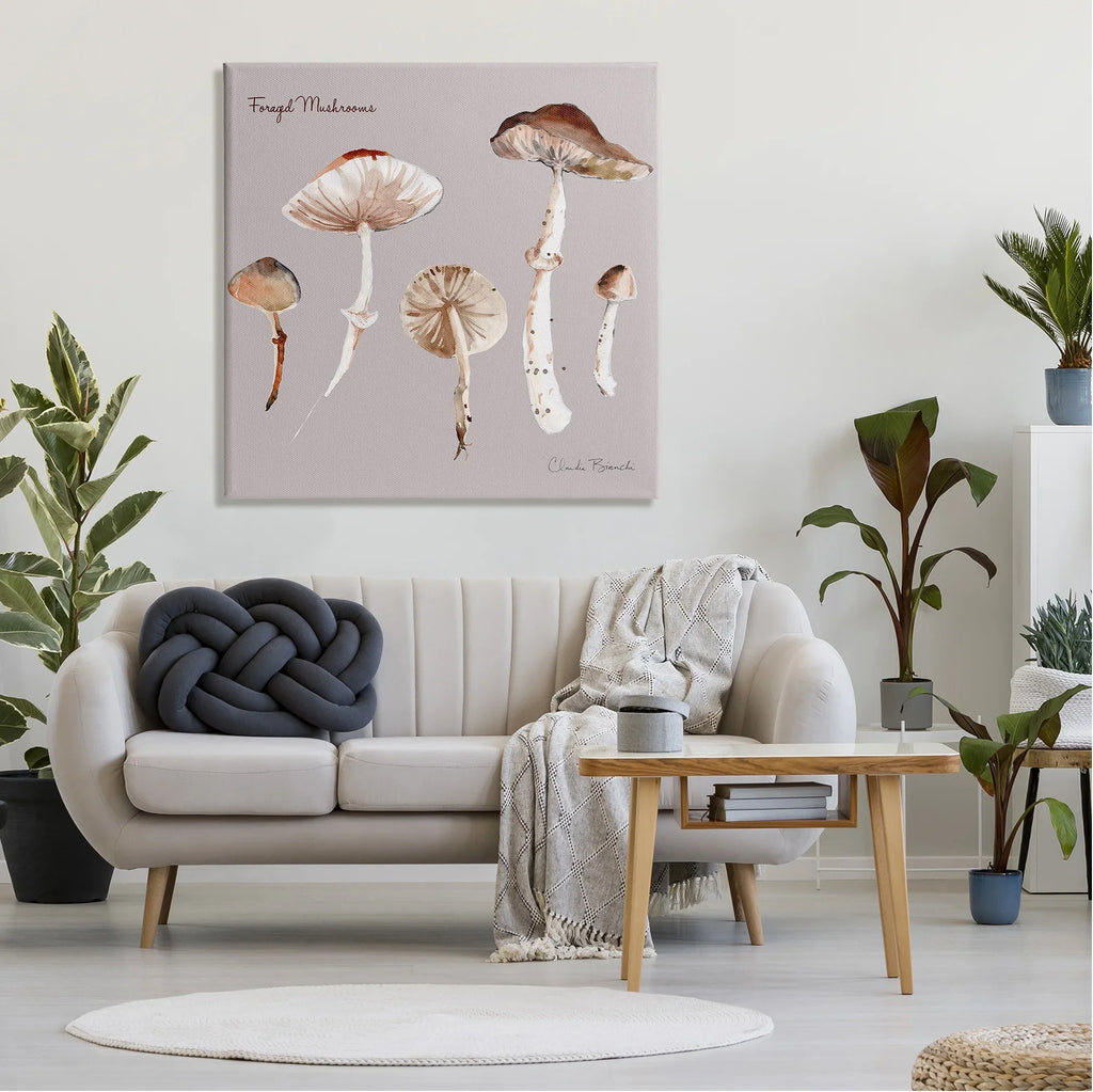 Wrapped 36 Print Study 36 Painting Botanical Mushrooms Canvas Art, Gallery Wall Stupell Floral & x Art Industries Foraged