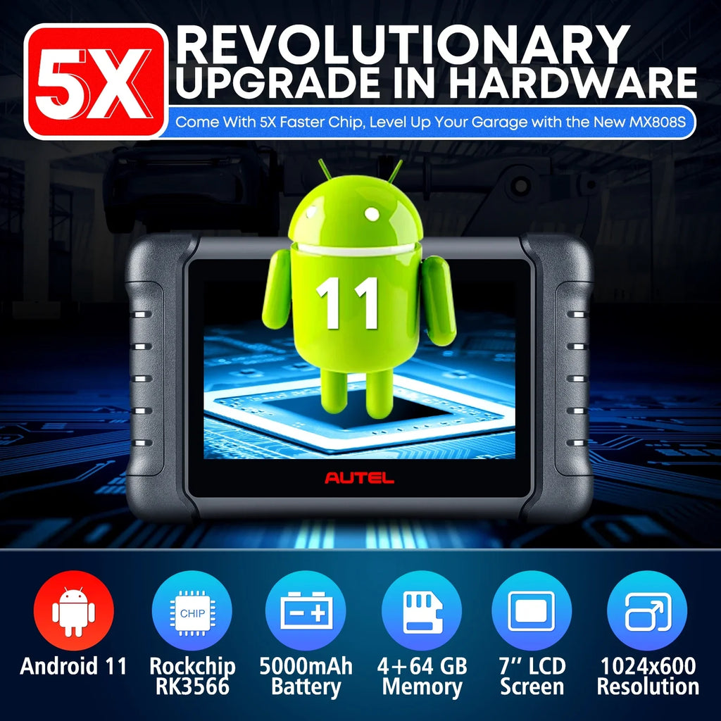 Android 64GB Autoauth Scan, 4-Core Tool 4GB MaxiCheck FCA OE MK808S RK3566 MX808S 2 as System with Autel 11 3000+ Diagnostic MK808Z Year Bidirectional All same Update, &