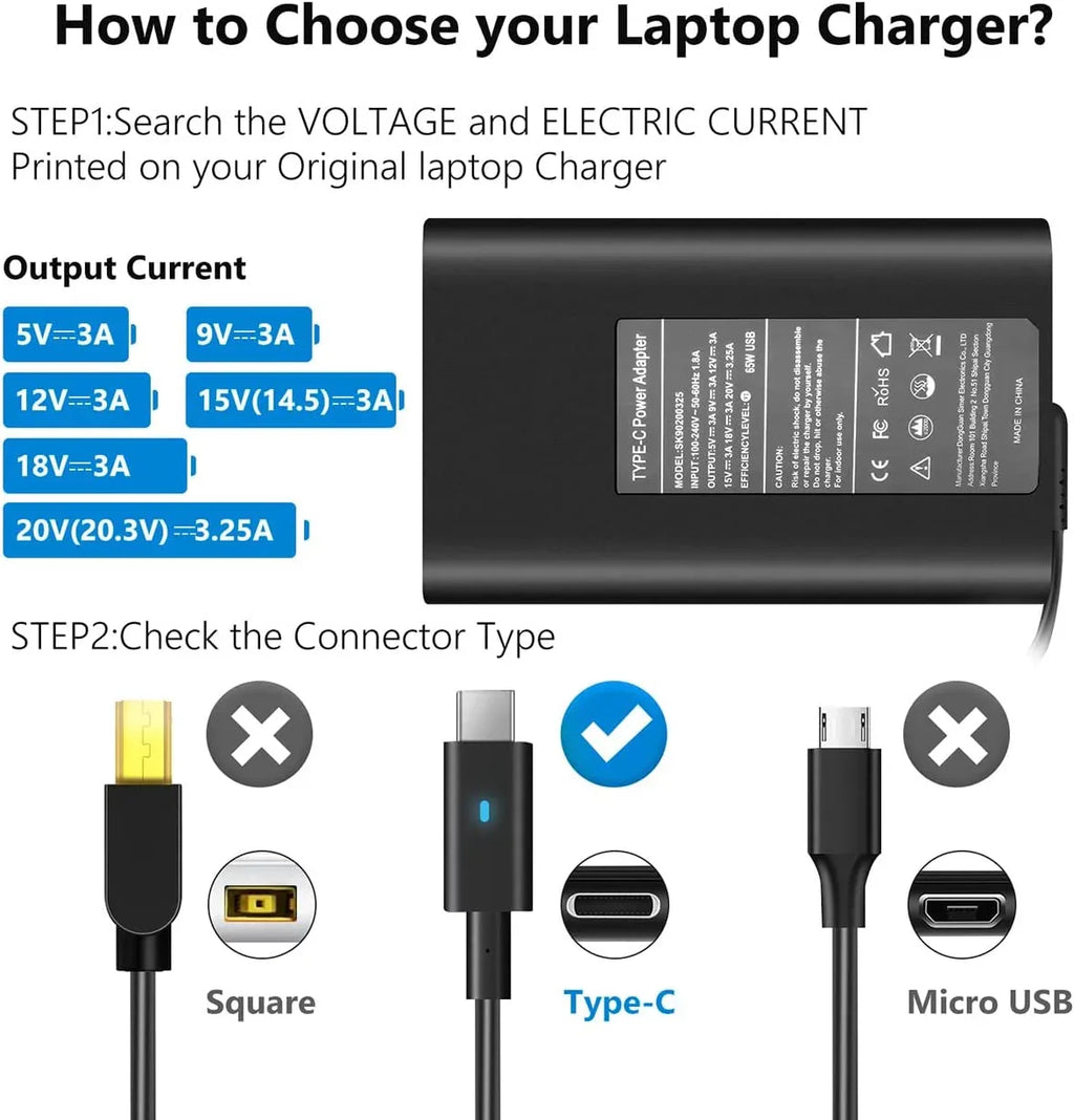 5480 Charger Latitude 5310 Adapter Type 7370 5520 5420 5285 5290 C 7420 Laptop 5179 USB for 5320 C 7410 65W 5400