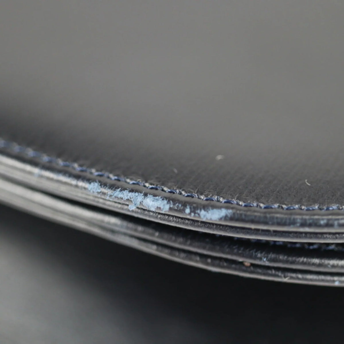 sapphire CARTIER line 2WAY dark (Good) bag leather navy clutch Pre-Owned shoulder calf Cartier