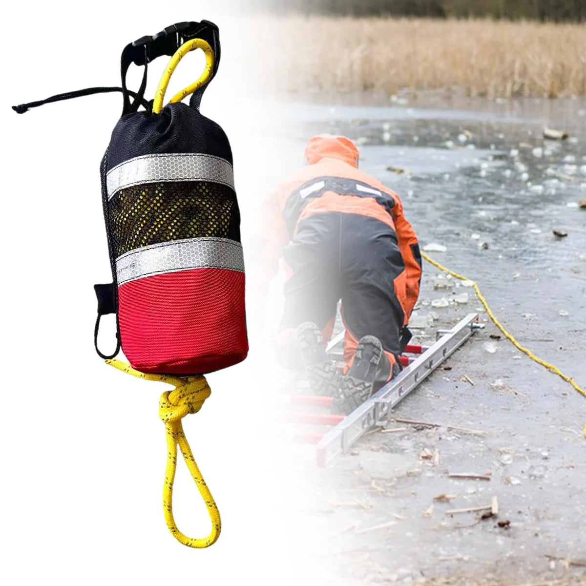 Throwable liquid Throwline for Throw Device Flotation Throw Bag Rope Kayaking Throw Bag Floating Raft for Rescue AMLESO Rope with Bag