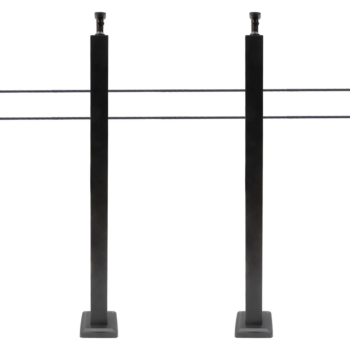 Stainless Two Square for 36''x2''x2'' Railing Sides Fence Concrete Post Level Pre-Drilled Cable Wood Railing Cable Steel Deck System Post Level