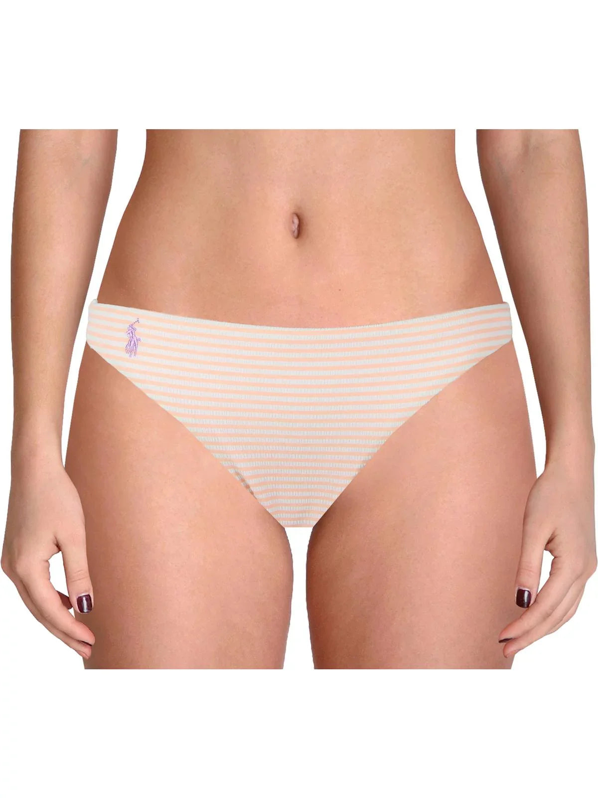Bottom Swim Separates Ralph Striped Seersucker Polo Lauren Womens