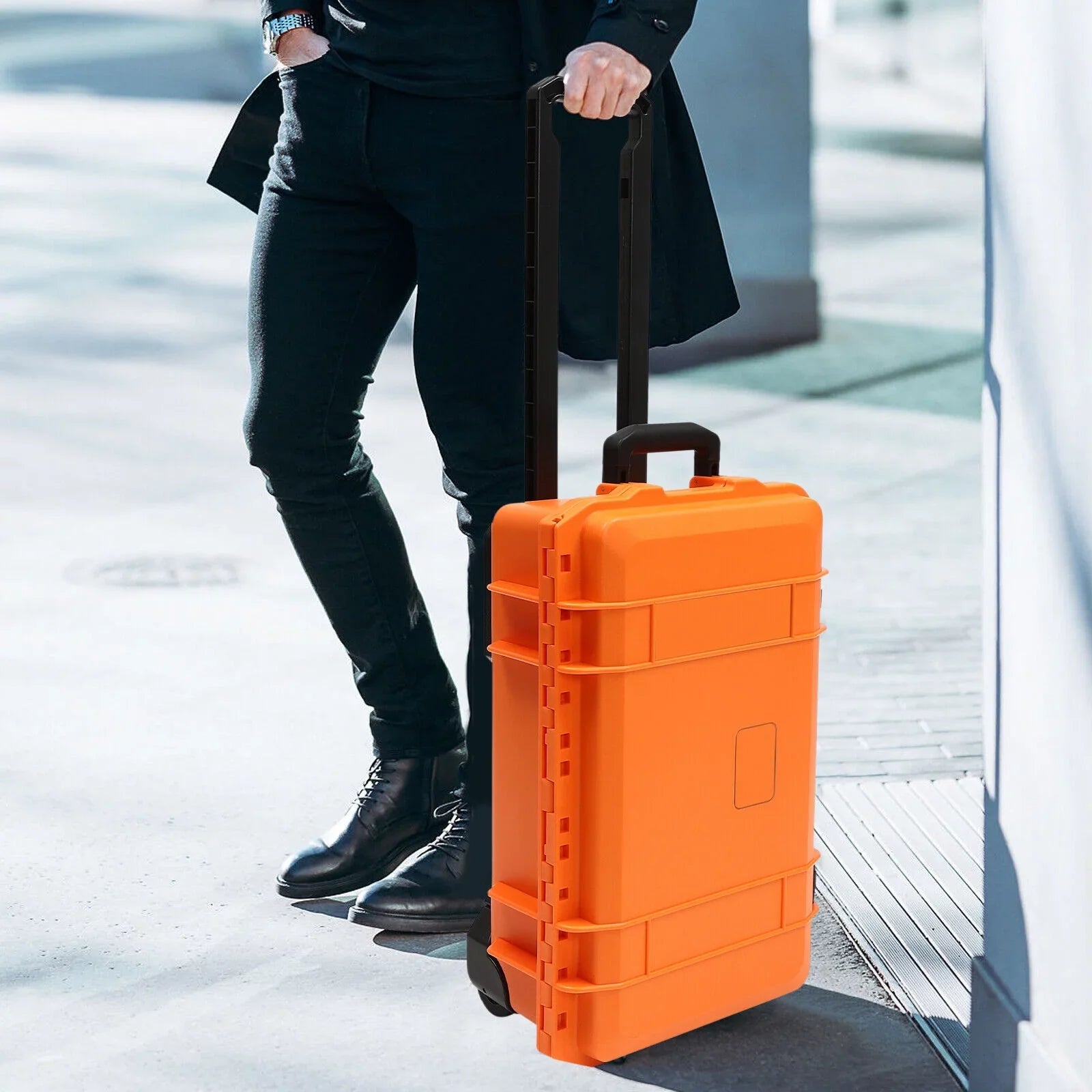 Box 22" Camera Storage Carry Roller Case Camera Waterproof Protect Case Box