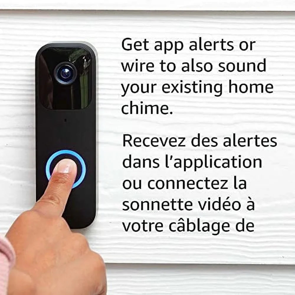 chime or Introducing wire-free (Black) enabled Doorbell audio, HD wired Blink 2 Video Two-way and Sync motion Module — Alexa app + alerts | video, and