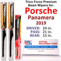 Turismo Beam (Set Performance Panamera Turbo Porsche Sport 3) Wiper w/Rear Wipers of 2019