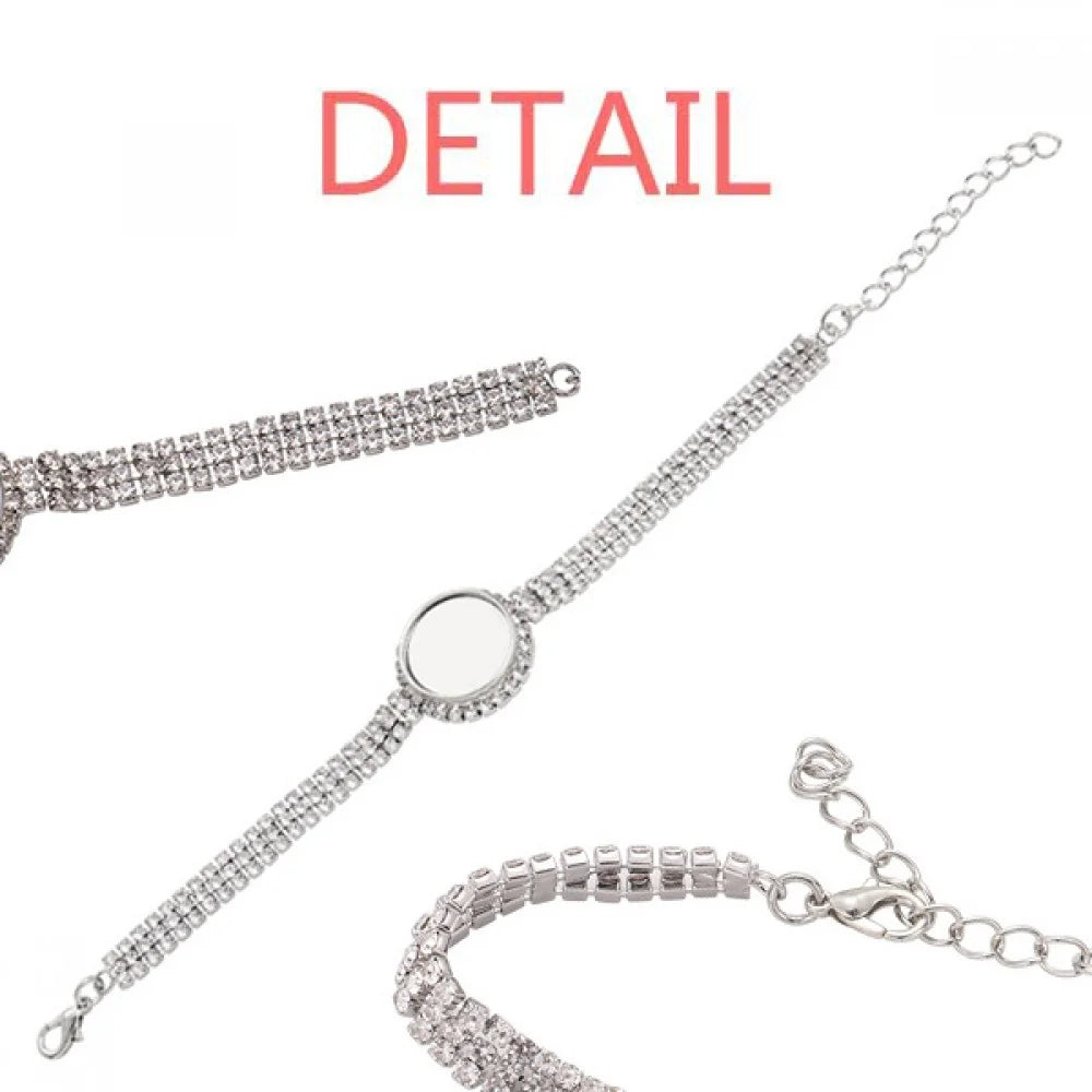 Deco Name Jewelry Diamond Chain Sweden Country Art Anklet Flag Tennis Fashion Bracelet