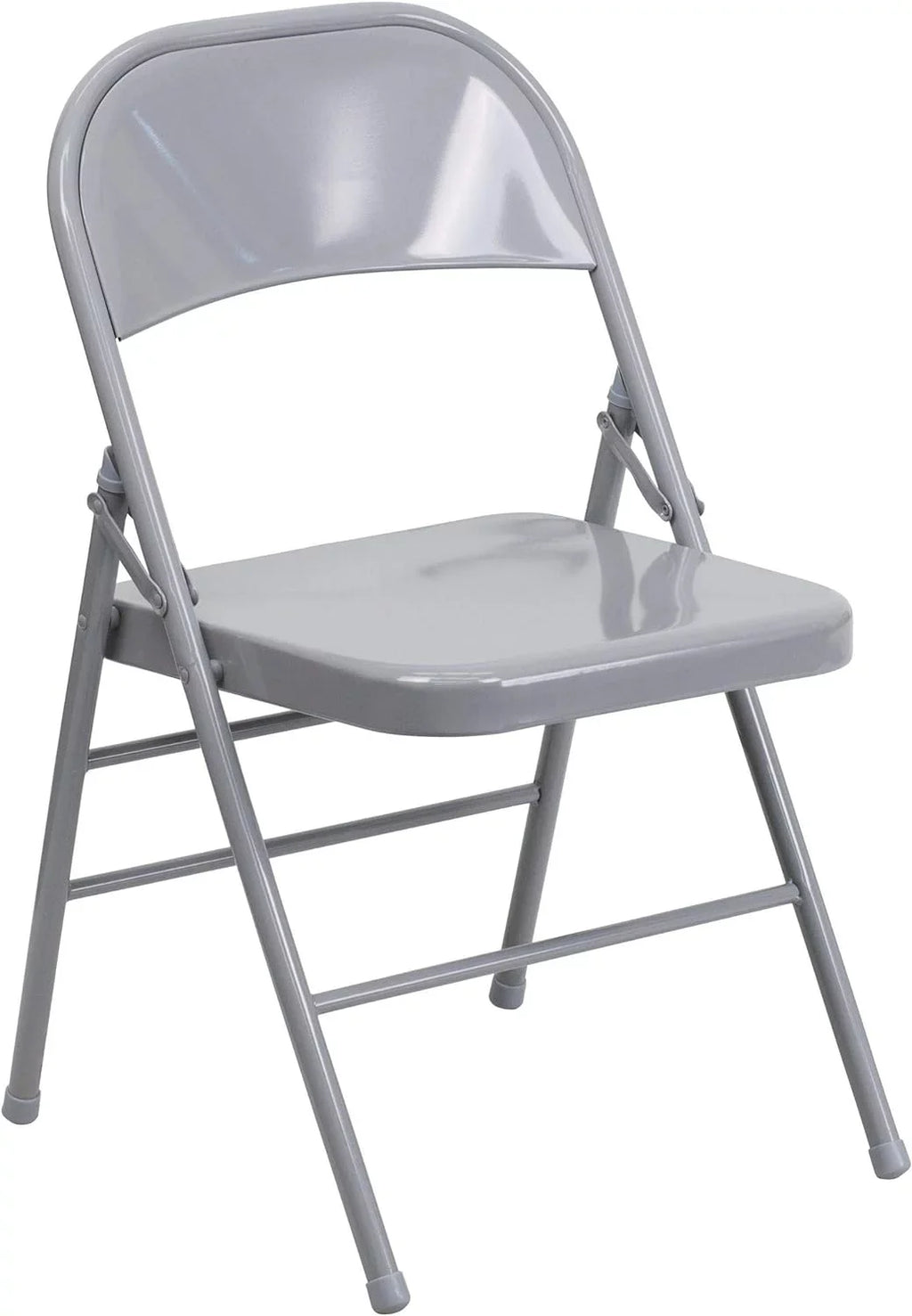 Metal Chair Folding Series Triple Double & Hinged HERCULES Braced Gray