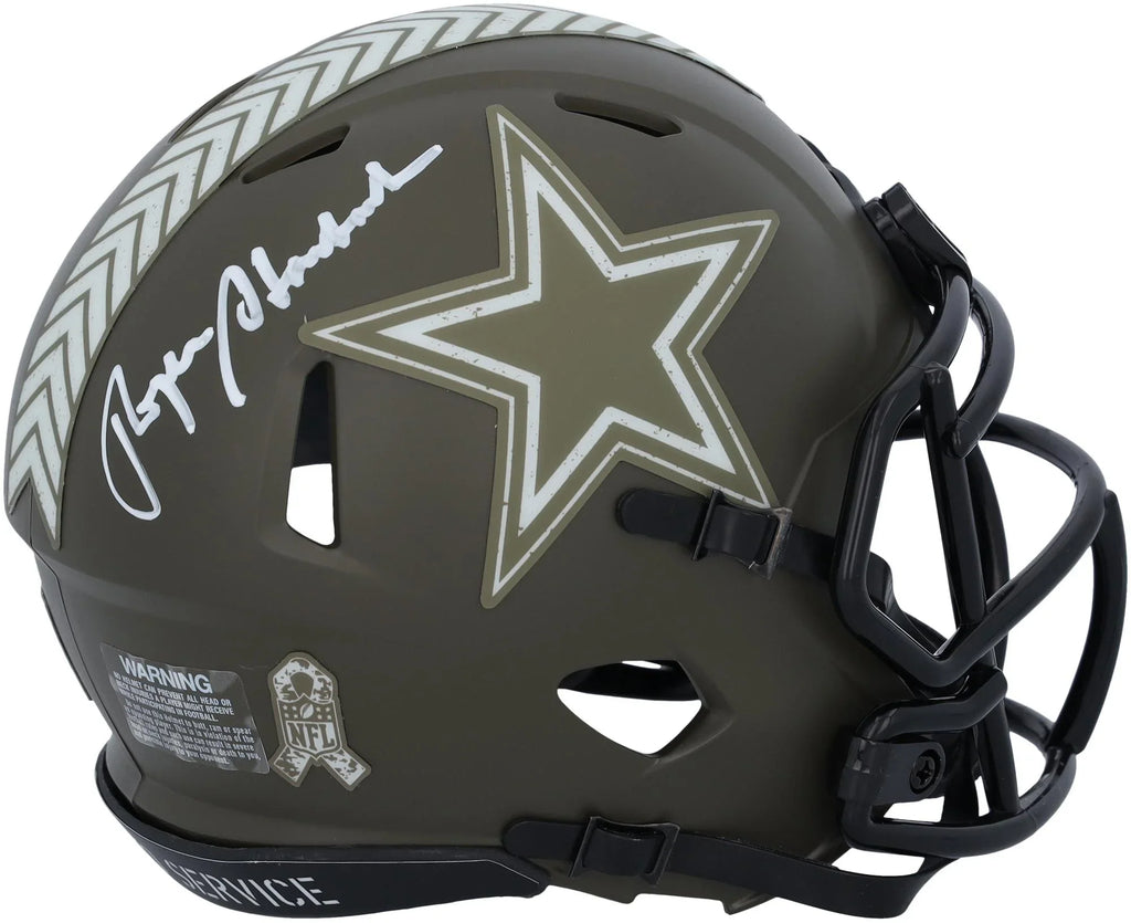 Fanatics Certified 2022 Helmet Dallas Salute Speed Cowboys Roger Mini to Autographed Riddell - Service Staubach Authentic