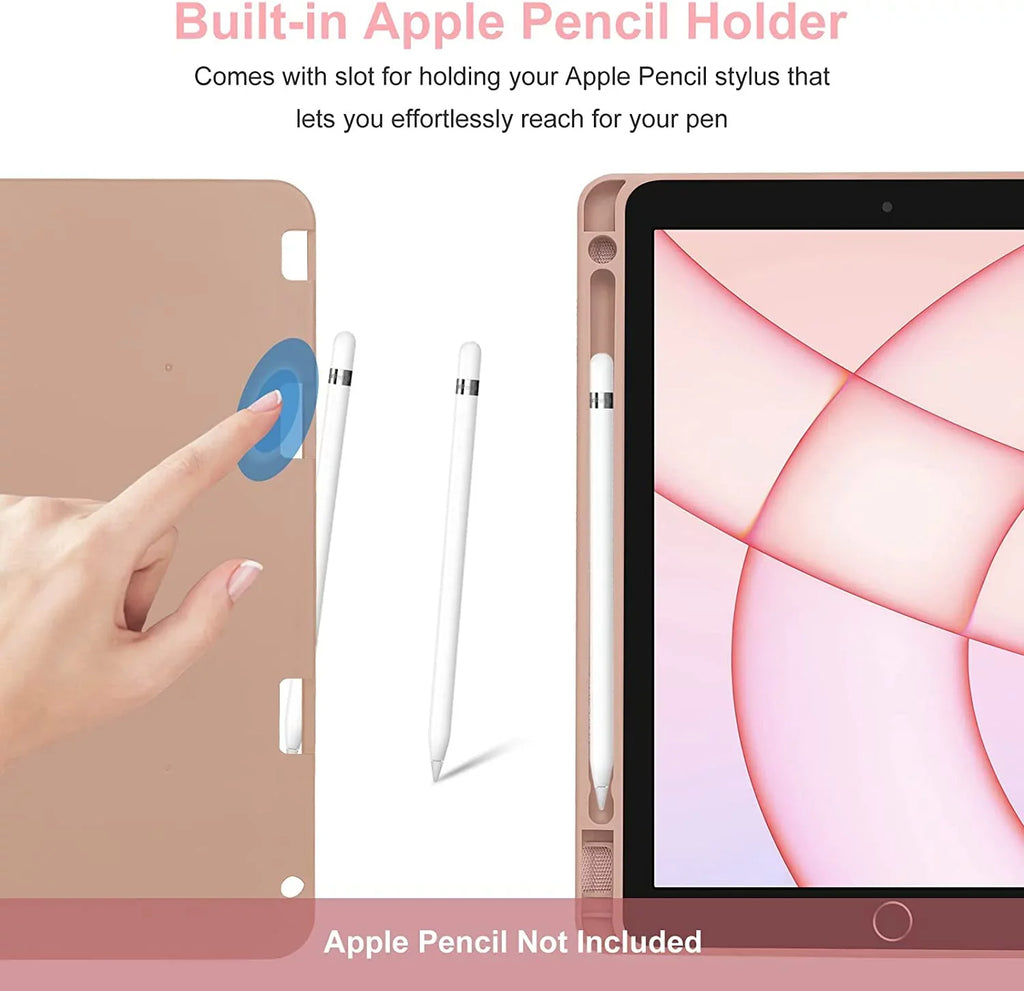 Pencil Pink Keyboard Air for iPad iPad Case Gen Holder Keyboard 5th Kvago 2022 Built-in Bluetooth