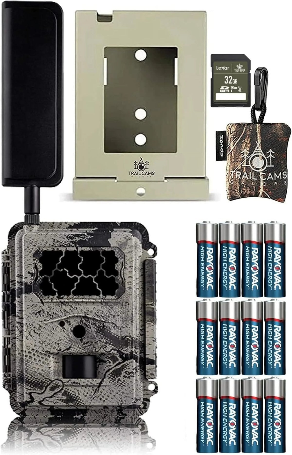 SD LTE Screen Security Spudz with VERIZON 4G Batteries, Case, Wireless GoCam Cleaner and Spartan Card, Camera Microfiber Cloth
