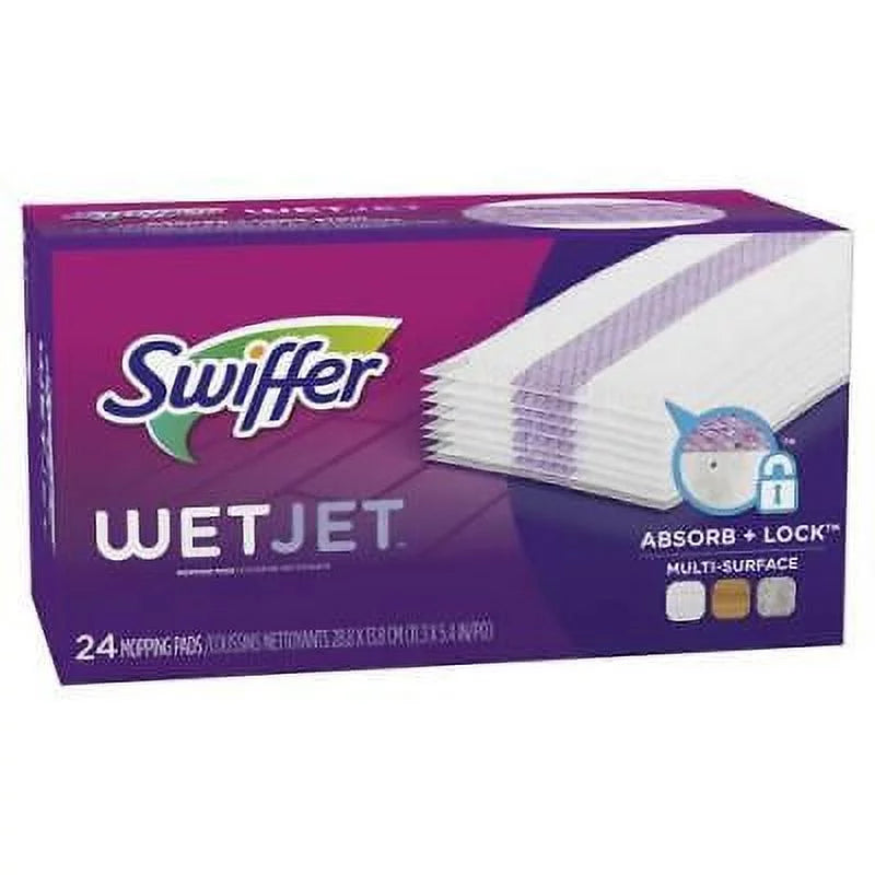 Swiffer Cleaner 24 Refill Floor Pads WetJet pk