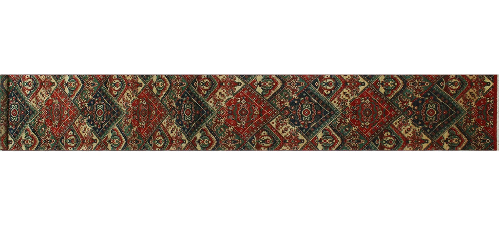 Aria Runner, Red/Blue 18'6" x 2'6" Muiz