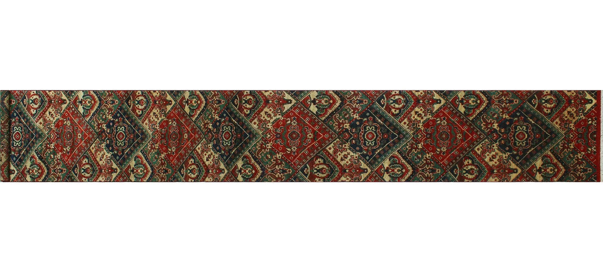 Aria Runner, Red/Blue 18'6" x 2'6" Muiz