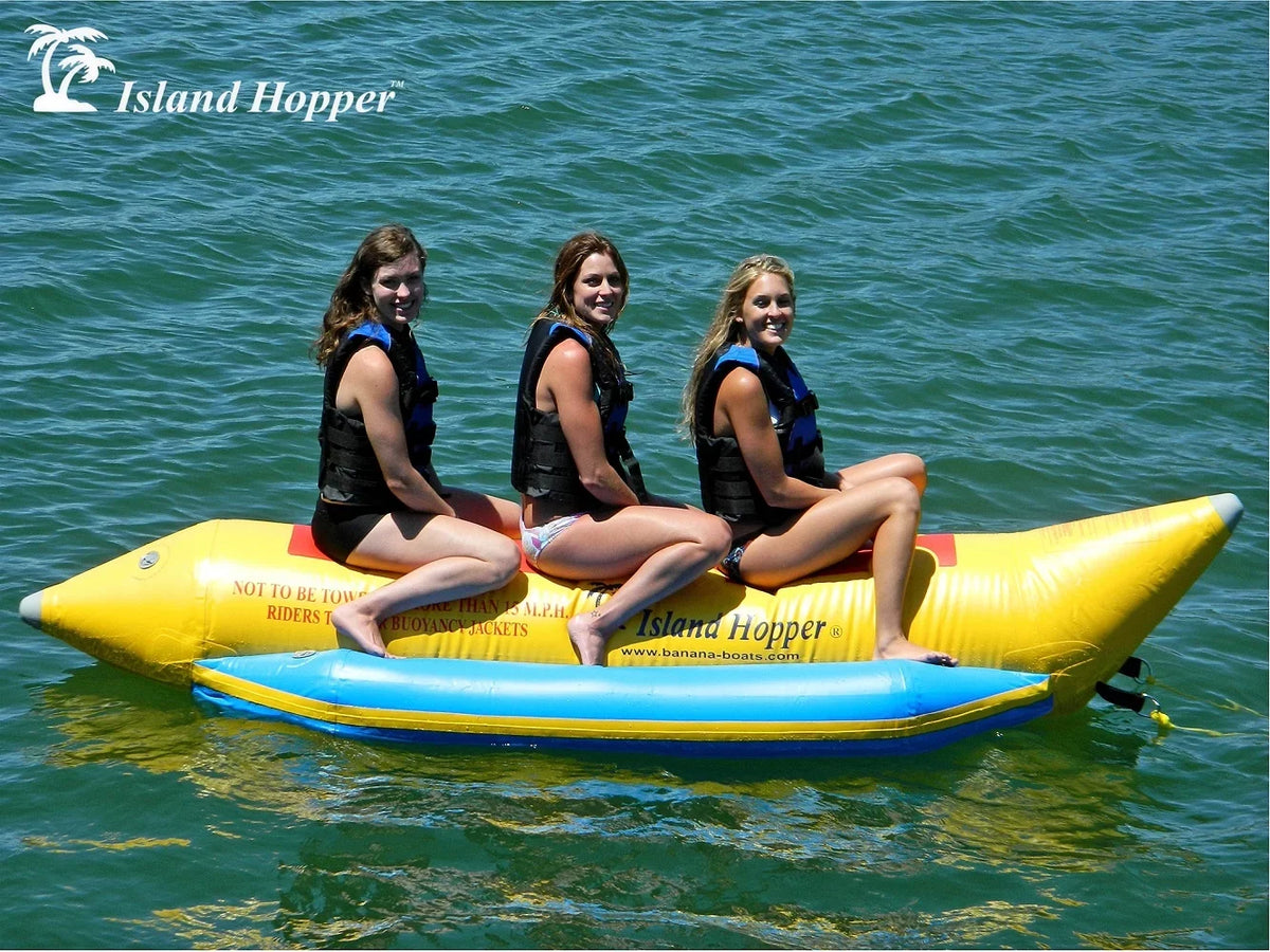 Hopper feet Sports Island Recreational 13 Banana liquid Passenger in-line 420-3 Sled Aqua 3 Seats