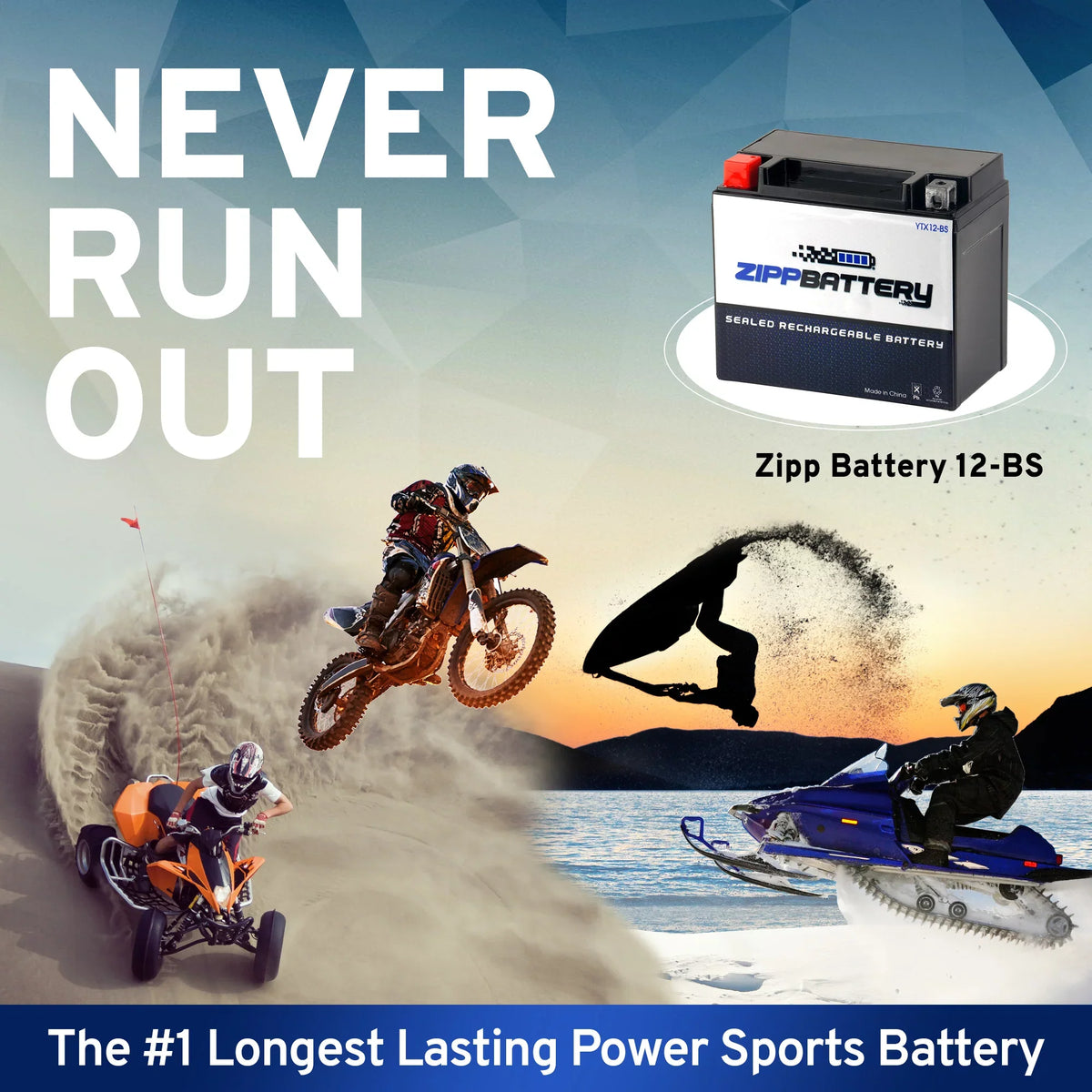 Battery Volt,10 2004 YTX12-BS 12 1000cc Zipp Motorcycle Ah, for Suzuki Gsx-r1000 CCA) (12-BS Battery 180