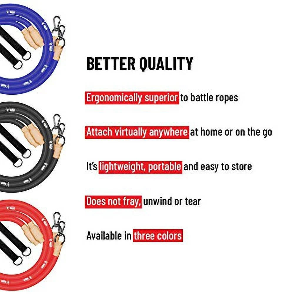 | Elastic for Abdominal Ropes an Fitness Heavy Strength Edition Ropes Workout Inertia Alternative (Red) Gronk Battle Training Wave | Battle Workout Battle Ropes Rope Rubber for |