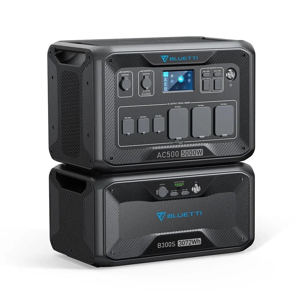 Power BLUETTI Blackout 5000W Solar AC500 LFP Station Generator Home Backup B300S