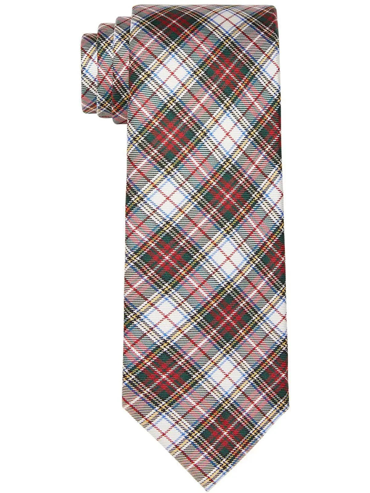 Tommy Mens Plaid Tie Hilfiger Silk Neck