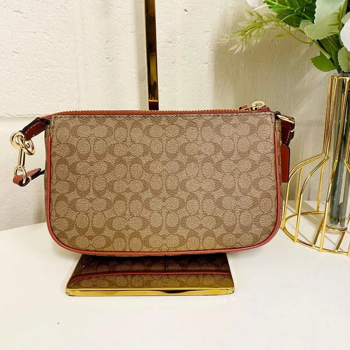 Nolita Signature CE698 Khaki Coach In IN Terracotta Canvas Colorblock 19
