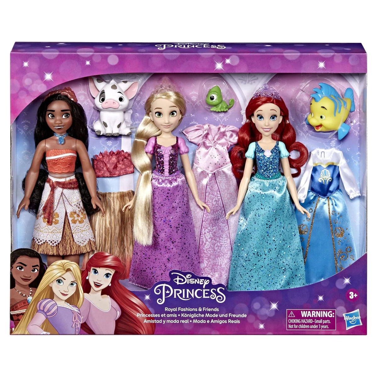 Ariel, Rapunzel, 4+ Disney Ages Moana, 12 inch Fashion Doll, Fashions and Friends Princess and Royal