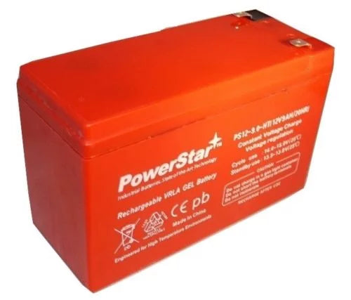 Temp PS12-9-HT Gel 9-Amp Cell PowerStar High Replacement Aqua-Vu 12-Volt Battery Batt9Ah