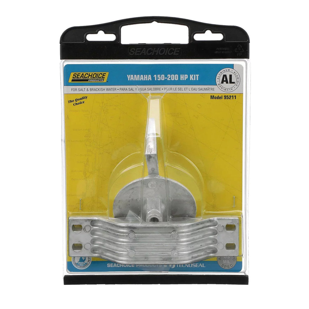 Anode 150-200hp, Aluminum, Kit, Yamaha Friendly Cadmium-Free, Environmentally Seachoice
