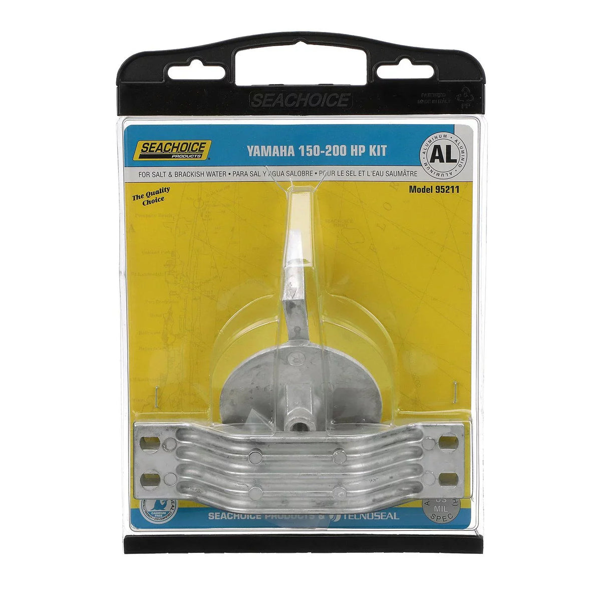 Anode 150-200hp, Aluminum, Kit, Yamaha Friendly Cadmium-Free, Environmentally Seachoice