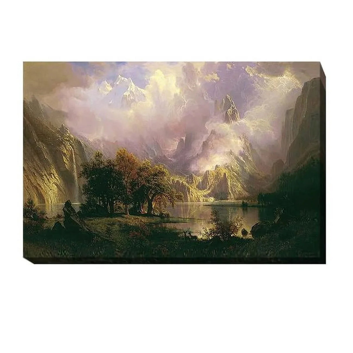Giclee by Landscape Mountain Gallery Home Canvas Gallery-Wrapped Artistic Premium Rocky Albert Bierstadt