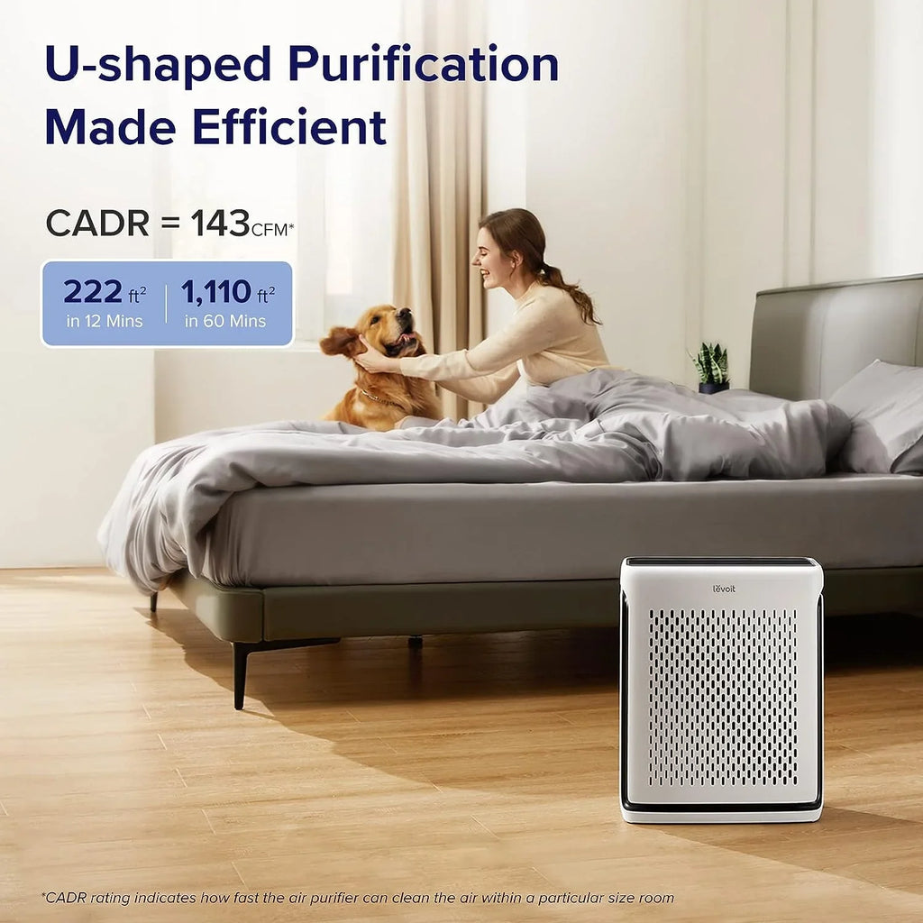 Purifiers Ft² Home Dust, Smart Captures Washable grade and Air Filters, Air Smoke, 100S WiFi, for Filter Room Large Sensors, LEVOIT Up 1110 HEPA Light Pet Hair, Vital with Allergies, Bedroom to