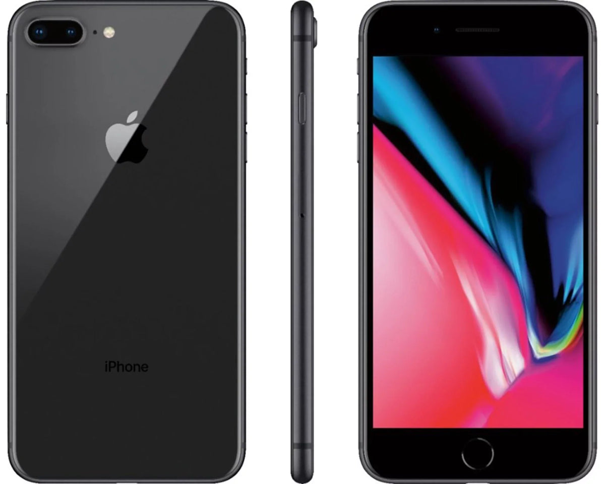 8 Plus Space GSM Restored (Refurbished) iPhone Gray 64GB, Unlocked -