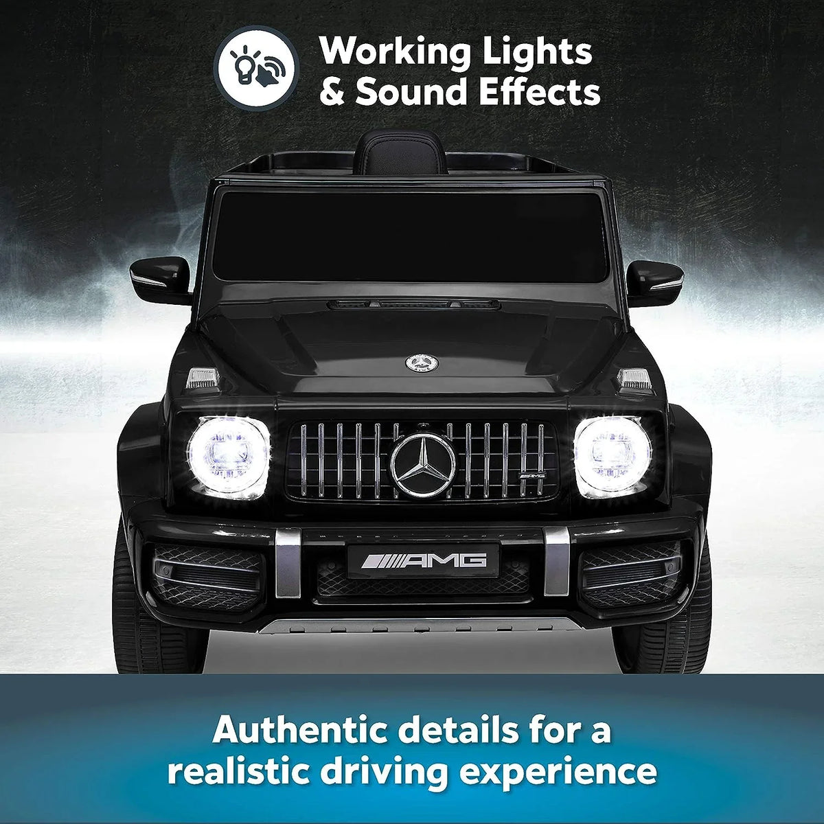 Black Electric Toy, Ride-On 6 Ages 3-5 Car G63 Trax Volts, Years, Kids AMG Kid Benz