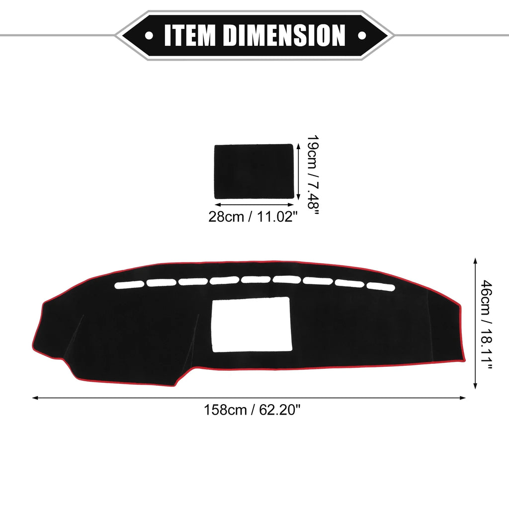 2008-2014 Center Console Mat Bargains for Cover F150 Protective Unique Dashboard Compatible Polyester Black Car