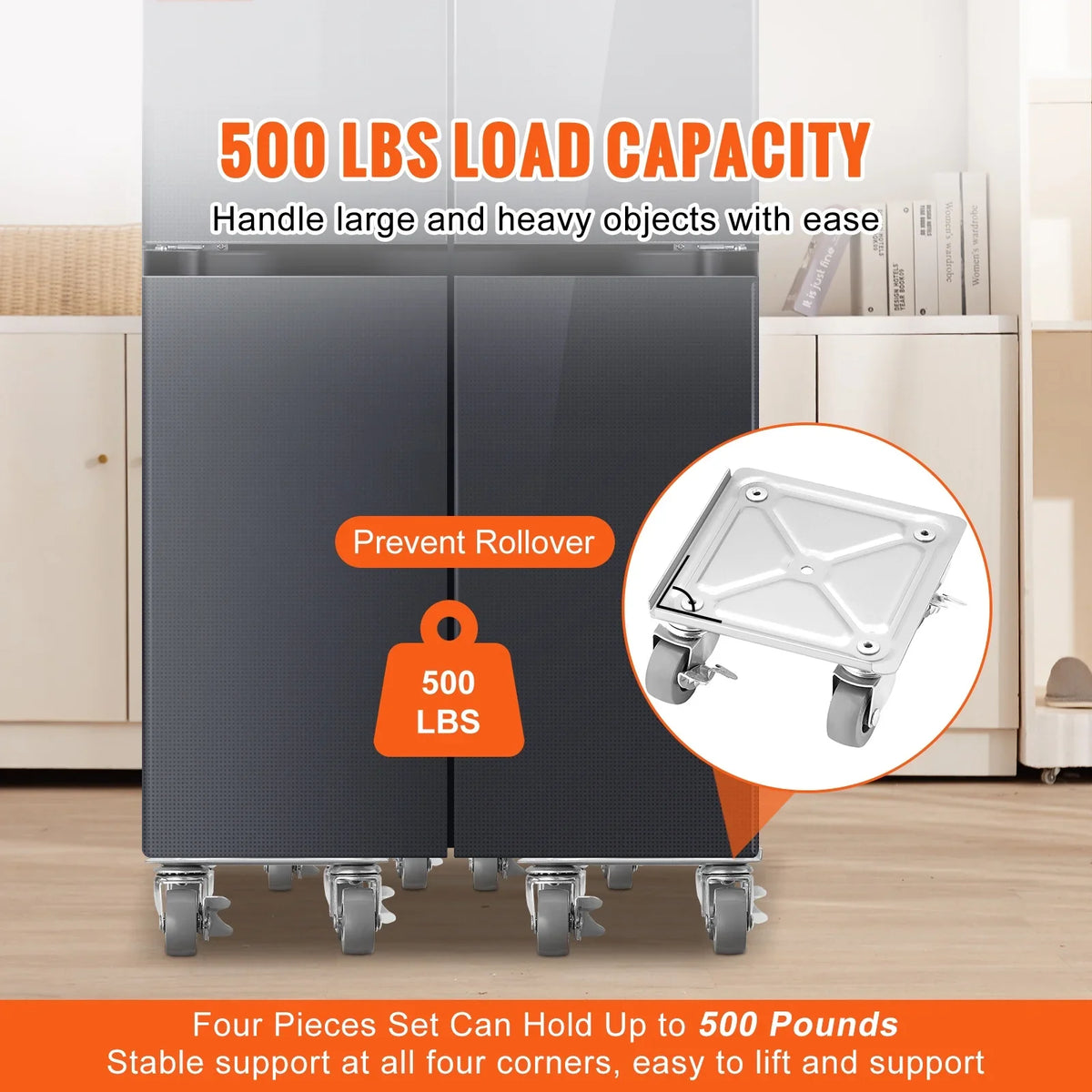 Lift Moving Dolly, Mover 360° Swivel Panel with Wheels Furniture Moving Lbs Steel PP & Set Sofa,Furniture Furniture Carbon Capacity Refrigerator Furniture for 500 Heavy SKYSHALO Tool Dollies