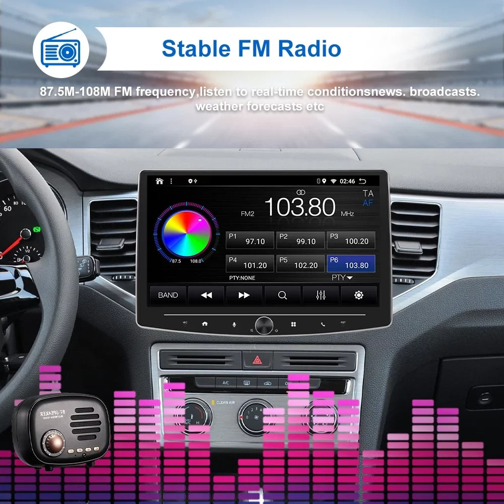 Carplay Camera Single including USB with Bluetooth Radio Android 10 Link Car Multimedia Reversing Inch AHD Player Auto FM USB Mirror Screen Audio Din HD Touch 1 Receiver Stereo
