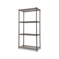 Wire 72h, Black Kit Certified 36w Industrial 18d 4-Shelf Shelving x NSF x