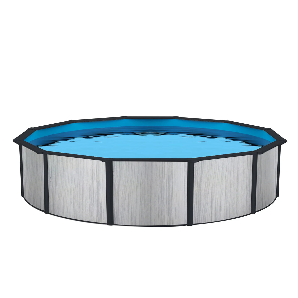 52-in Deep Wave Pool 18-ft 8-in Hybrid Blue Savannah with Package Round Top Rail
