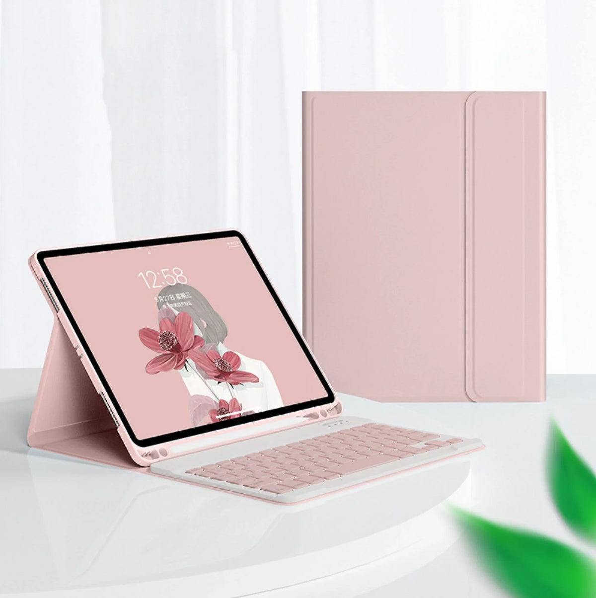 Generation, iPad Case for iPad Wireless Slim with Keyboard Pencil Protective Holder, 10th 10th Case Case 10.9 Detachable -pink Inch Generation Keyboard for