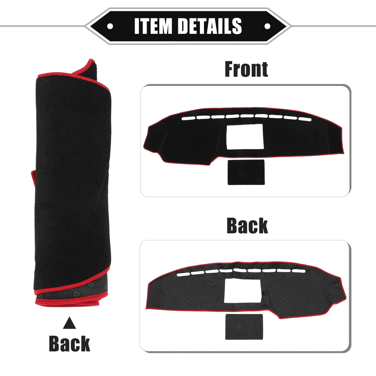 2008-2014 Center Console Mat Bargains for Cover F150 Protective Unique Dashboard Compatible Polyester Black Car