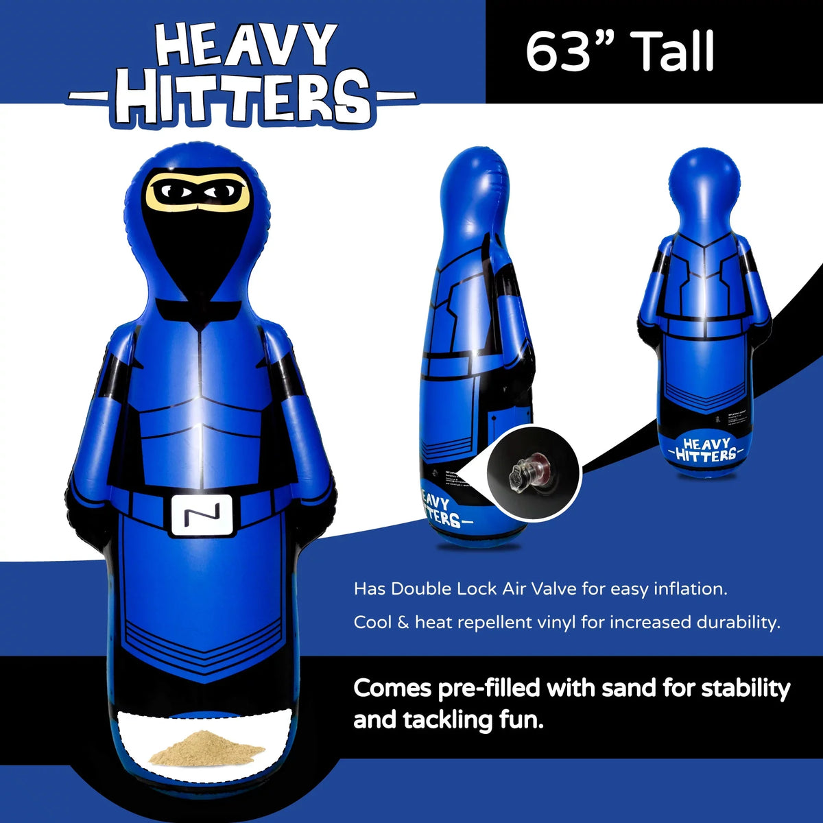 Ninja with Kids - Sand inches Dudes) (Inflatable Large Punching |Filled Bag 63