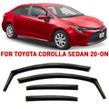 Rain Window Deflectors, Glass 200521 Pieces Durable in-Channel - Visors, Corolla for Guards 4 Voron 2020-2024 Window Vent Sedan, Extra Toyota