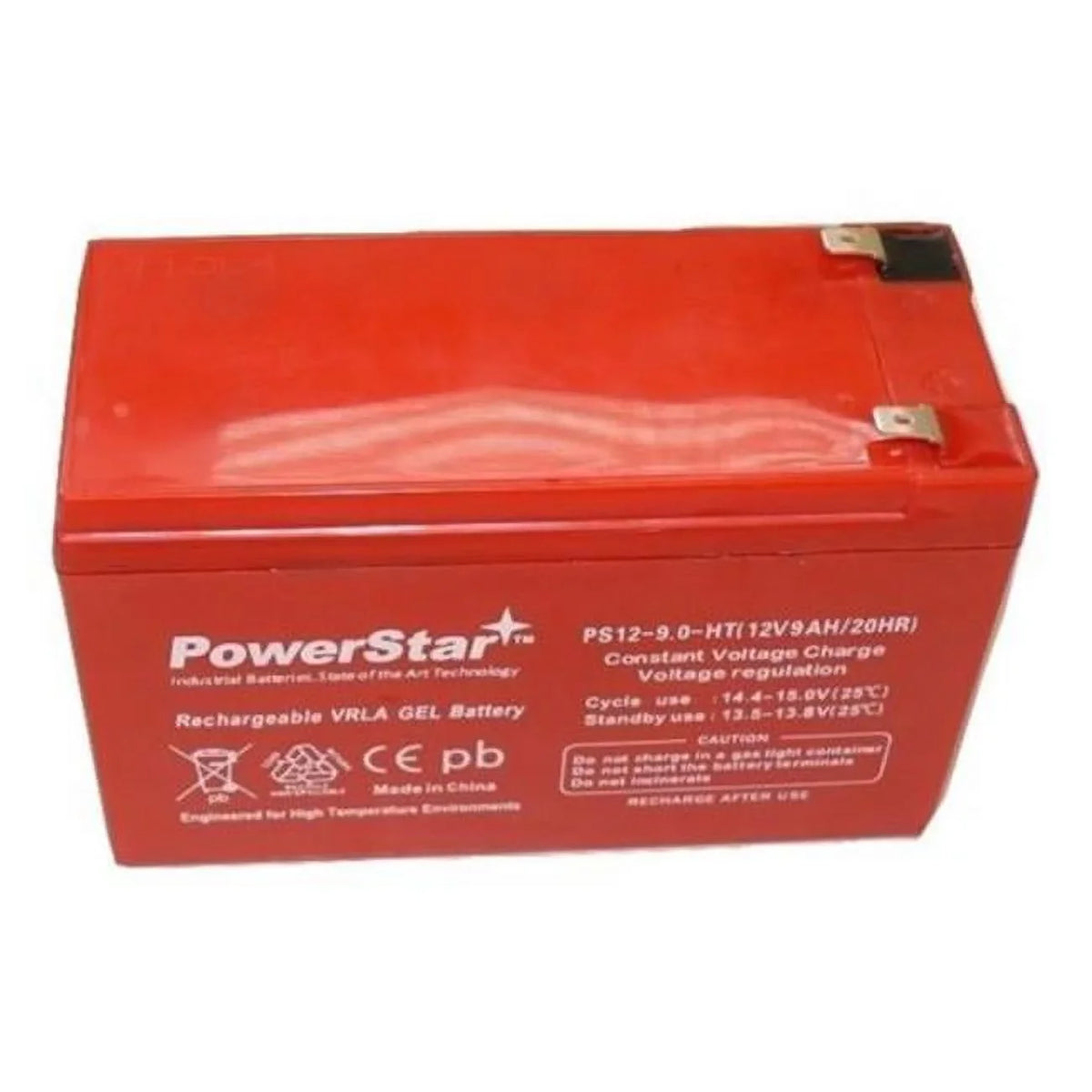 Temp PS12-9-HT Gel 9-Amp Cell PowerStar High Replacement Aqua-Vu 12-Volt Battery Batt9Ah
