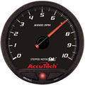 Light SMI LED & Racing in. Face, - Warning Light Warning Tach 52-44384 Black 4.50 Longacre