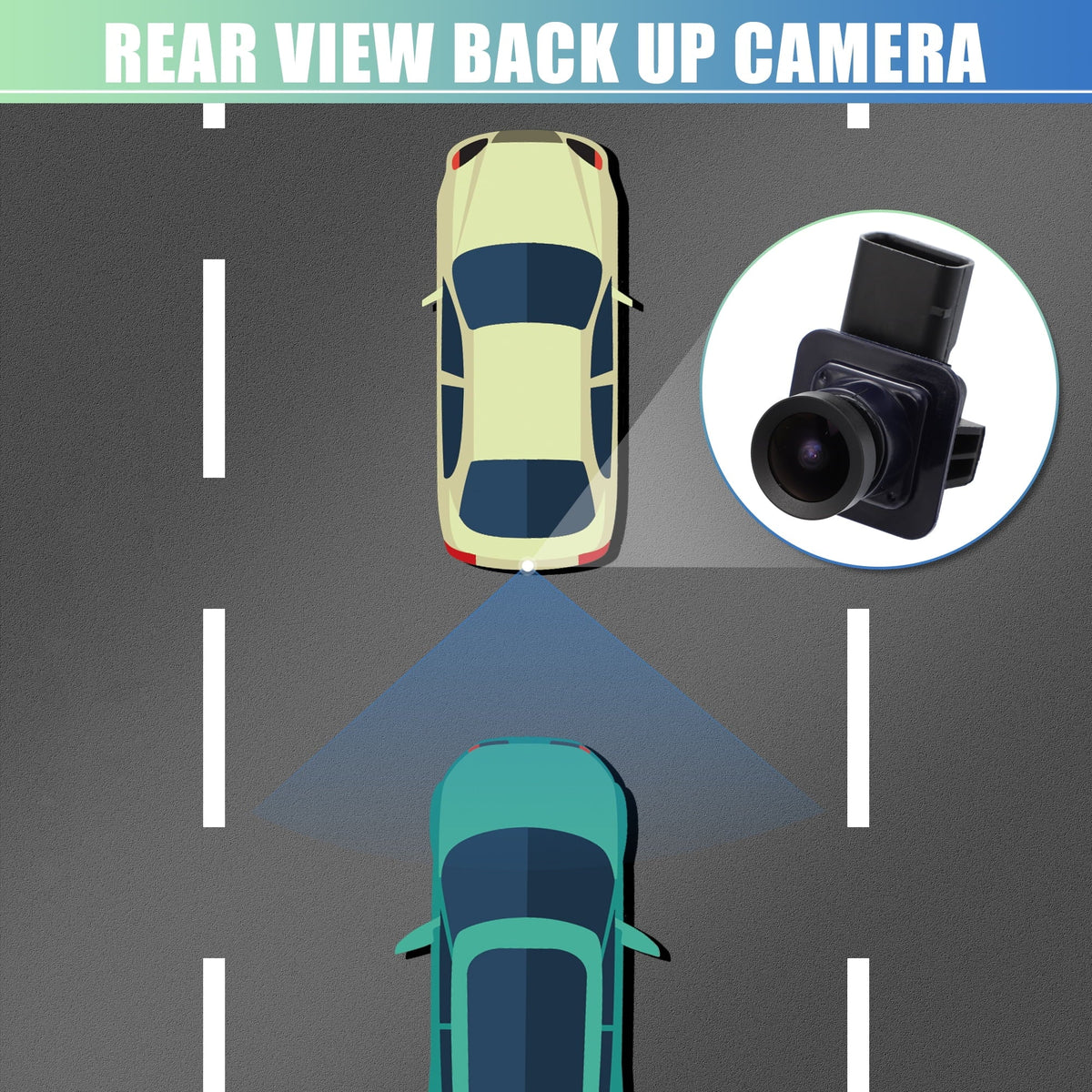 Waterproof Reverse Car Rear ET4Z-19G490-A Camera Parking for Camera 2013-2014 Replace Edge Backup Up Back View