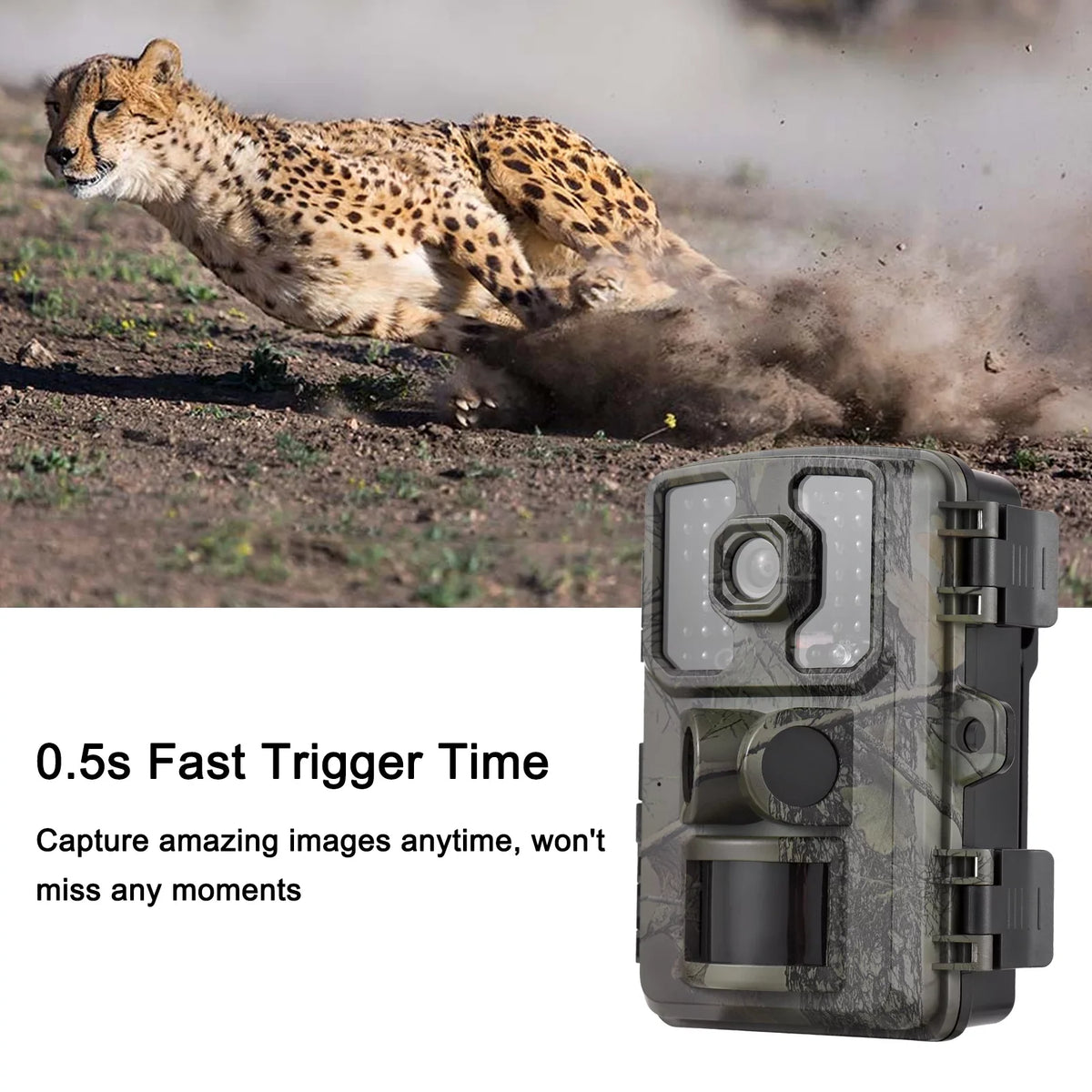 GoolRC Activated Motion 4K 2.0 Trail PIR TFT 16MP Inch Infrared Sensors Color Waterproof with Time Screen IP66 Trigger Tracking 0.5s Supports Wildlife