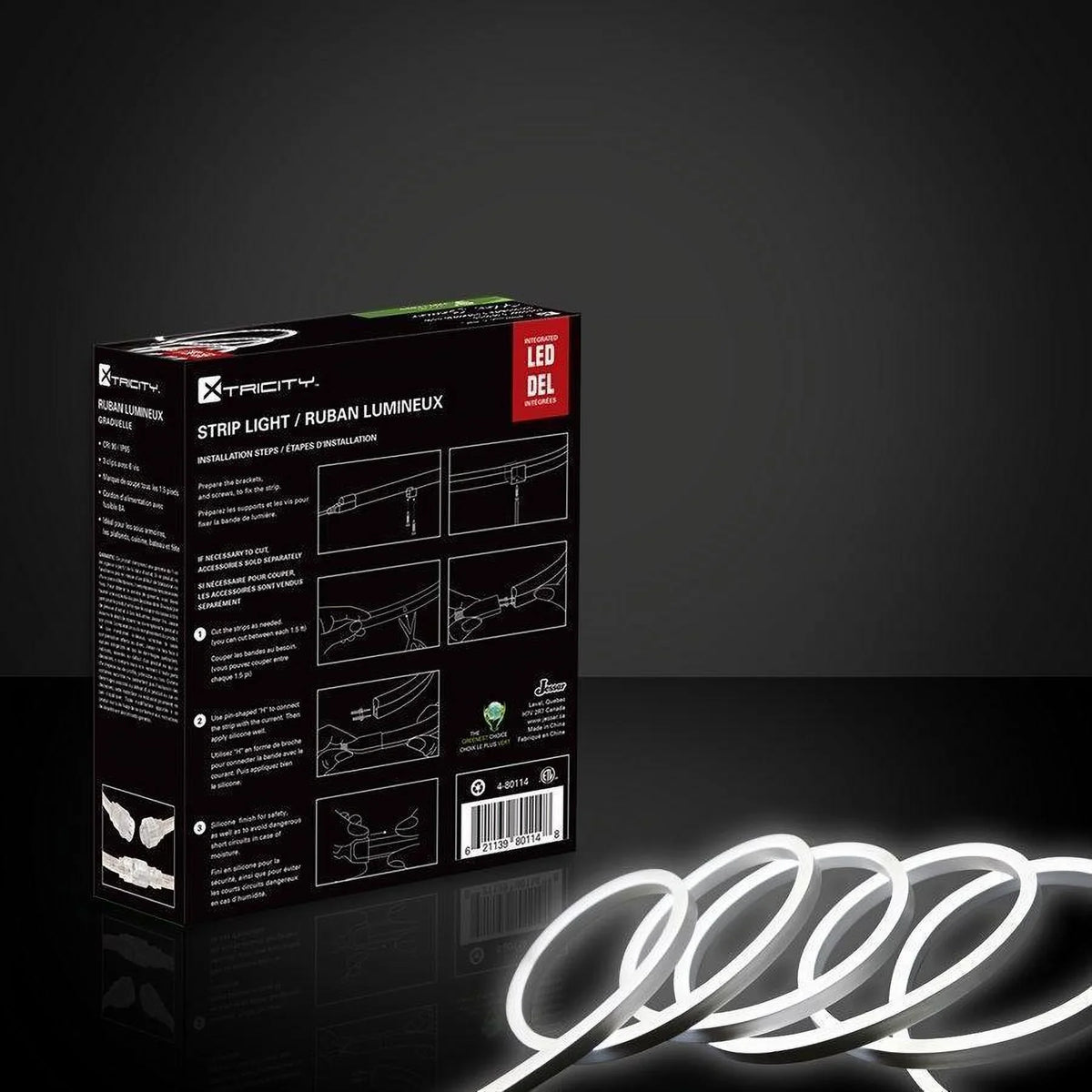 exterior and Strip Flexible 9 Indoor Xtricity Led feet/6w-3'/120v/White 5000k