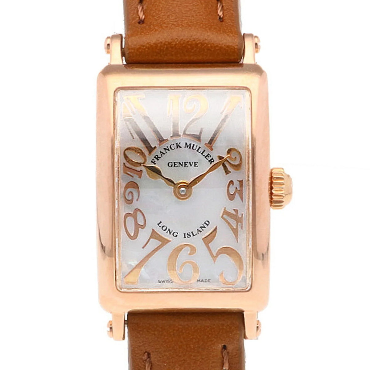 MOP2 (Good) K18PG Watch Island Long Pre-Owned MULLER 802 Franck FRANCK Ladies Muller